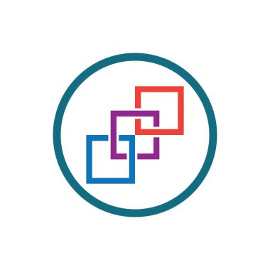 Blok zinciri logo çizim tasarımı teknolojisi