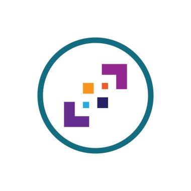 Blok zinciri logo çizim tasarımı teknolojisi