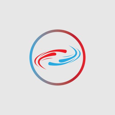 Sıcak ve soğuk logo simgesinin vektör çizimi 