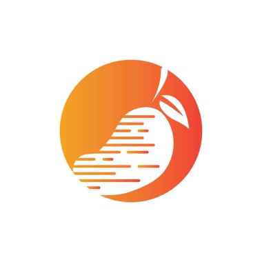 mango meyve vektör illüstrasyon logo simgesi