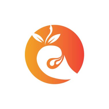 mango meyve vektör illüstrasyon logo simgesi