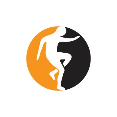 Beyaz arkaplanda vektör illüstrasyon aerobik logosu