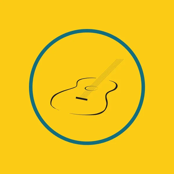 Guitar Music Logo Vector Kuvitus Suunnittelu Malli — vektorikuva