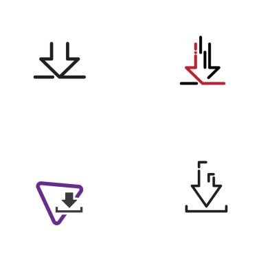 Vektör simgesi indirin, sembol yükleyin. Bir web sitesi veya mobil uygulama için modern, basit vektör veri illüstrasyonu