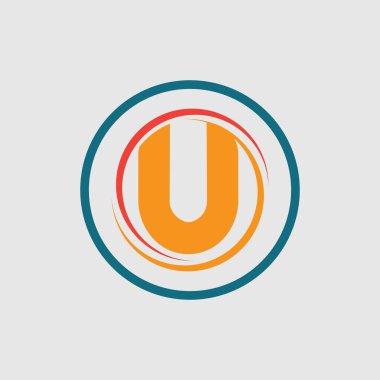 mektup u logo tasarımı şirket markası, iş, dükkan markası