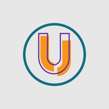 mektup u logo tasarımı şirket markası, iş, dükkan markası