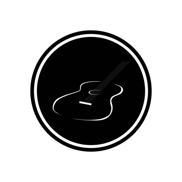Illustration Vectorielle Logo Musique Guitare Simple — Image vectorielle
