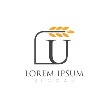 Harf U İş kurumsal birleşik vektör logo tasarım şablonu