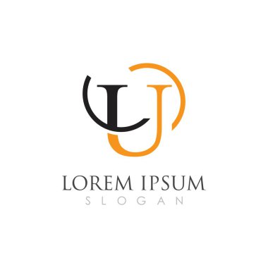 Harf U İş kurumsal birleşik vektör logo tasarım şablonu