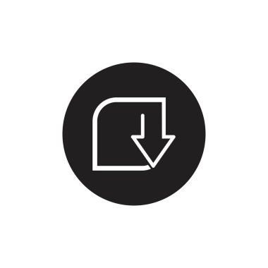 Vektör simgesi indirin, sembol yükleyin. Bir web sitesi veya mobil uygulama için modern, basit vektör veri illüstrasyonu