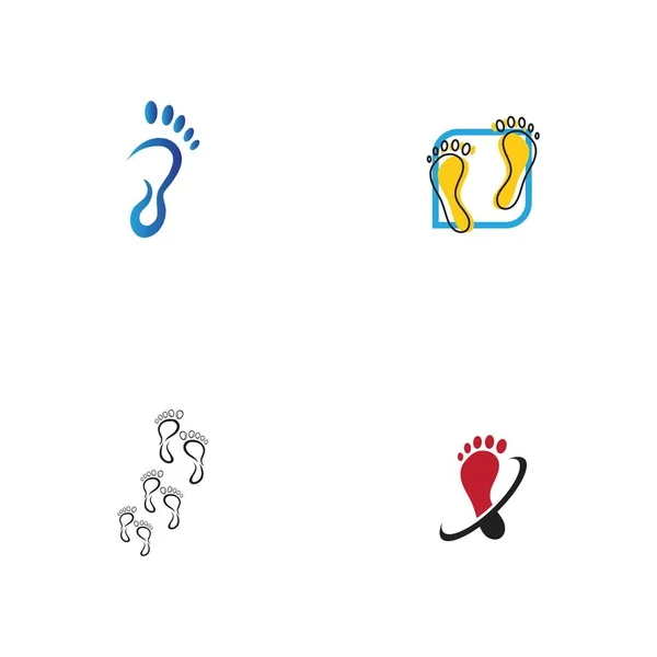Set Foot Print Logo Design Template — Stock Vector