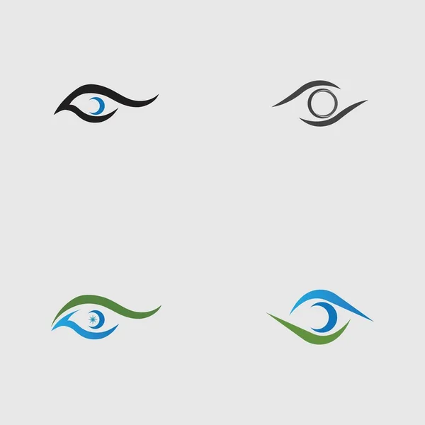 Eye Logo Collection Auf Grauem Hintergrund — Stockvektor