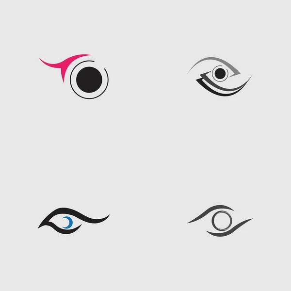 Eye Logo Collection Auf Grauem Hintergrund — Stockvektor