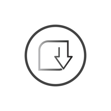 Gri arkaplana simge vektör illüstrasyonunu indir