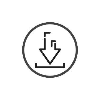 Gri arkaplana simge vektör illüstrasyonunu indir