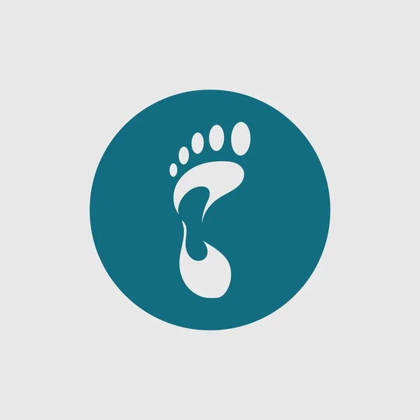 Foot Care Logo Vector Footprints Symbol Health Clinic Health Care — Stock Vector