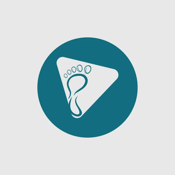 Foot Care Logo Vector Footprints Symbol Health Clinic Health Care — Stock Vector