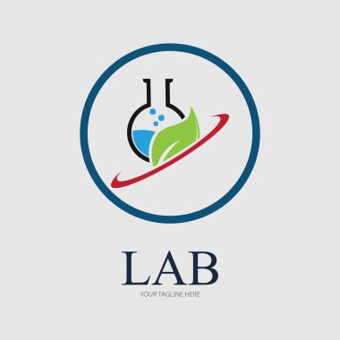 Sağlık Laboratuvarı Logo şablonu vektör çizimi