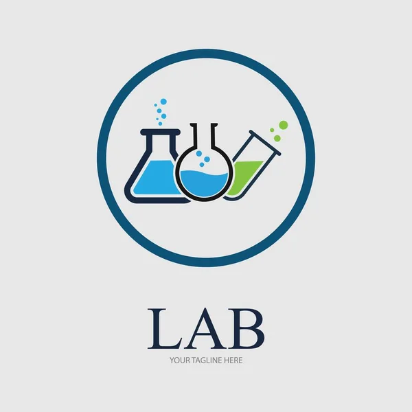 Salud Laboratorio Médico Logo Plantilla Vector Ilustración — Archivo Imágenes Vectoriales