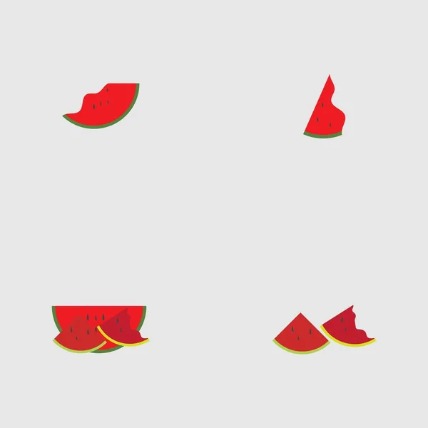 Векторный Шаблон Логотипа Арбуза Концепция Дизайна Логотипа Арбуза — стоковый вектор
