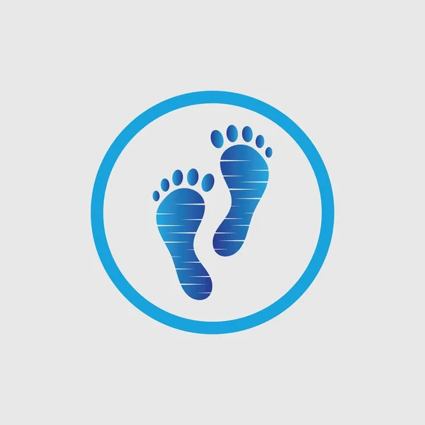 Foot Print Logo Foot Logo Design Template Icon Foot Design — Stock Vector