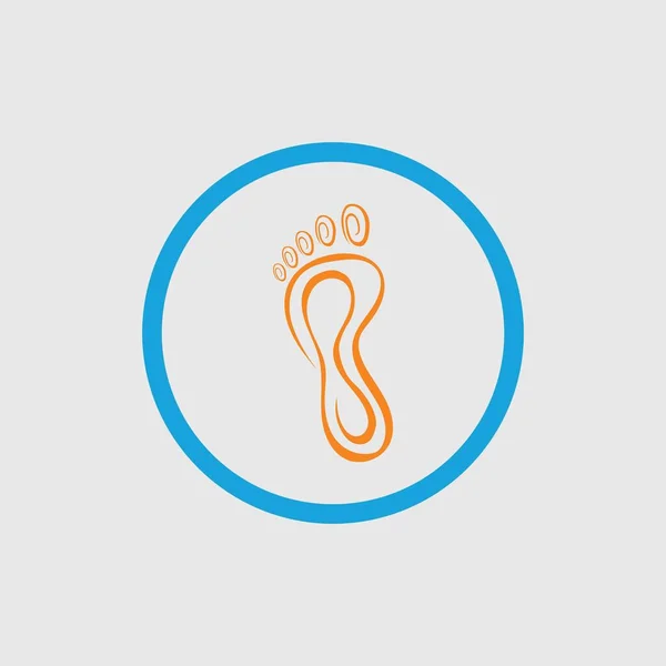 Foot Print Logo Foot Logo Design Template Icon Foot Design — Stock Vector
