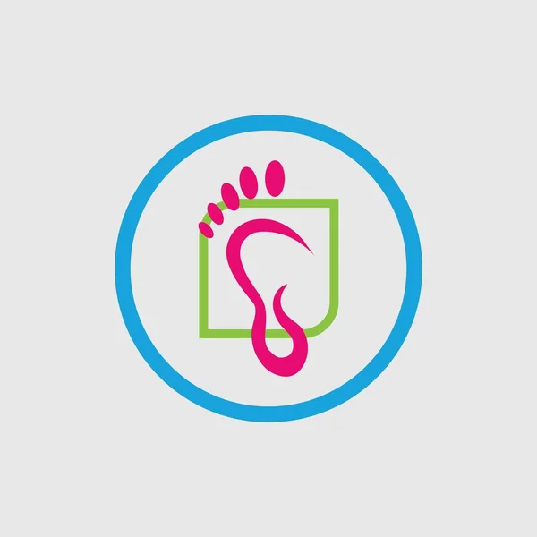 Логотип Отпечатка Ноги Шаблон Логотипа Ноги Дизайн Иконок Ног Векторная — стоковый вектор