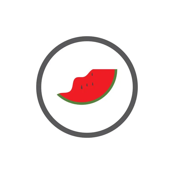 Kreative Früchte Wassermelone Logo Design Vorlage — Stockvektor