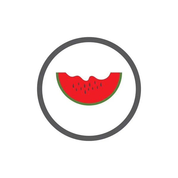 Kreative Früchte Wassermelone Logo Design Vorlage — Stockvektor