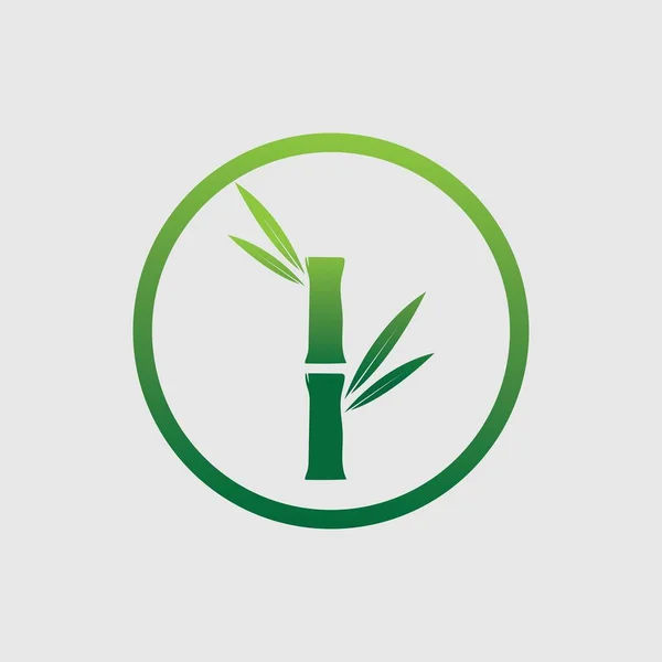 Natuur Bamboe Logo Vector Illustratie Ontwerp — Stockvector