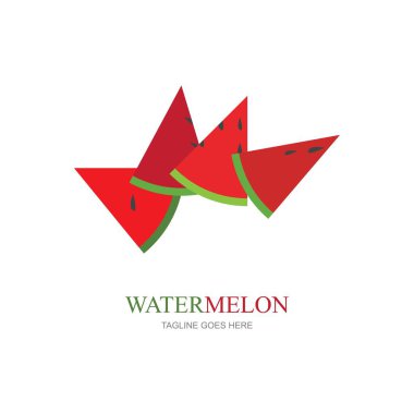 Karpuz logo vektör şablonu, yaratıcı karpuz logo tasarımı kavramları
