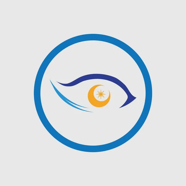 Eye Logo Vector Illustration Design Template — Διανυσματικό Αρχείο