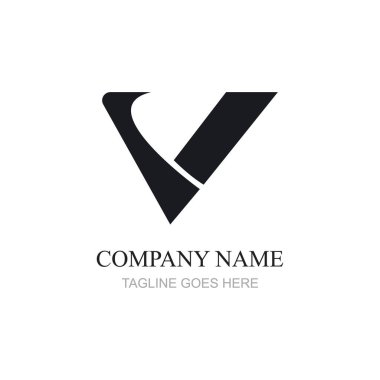 V harfi iş kurumsal birleşik vektör logo tasarım şablonu