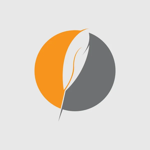 Feather Logo Images Illustration Design Template — ストックベクタ