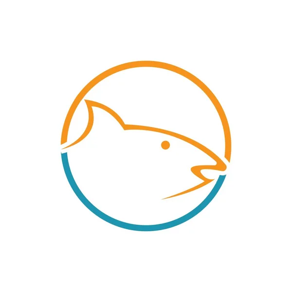 Shark Logo Vector Illustration Design Template Vector — Vettoriale Stock