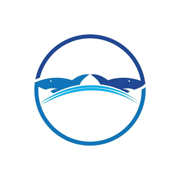 Shark Logo Vector Illustration Design Template Vector — Διανυσματικό Αρχείο