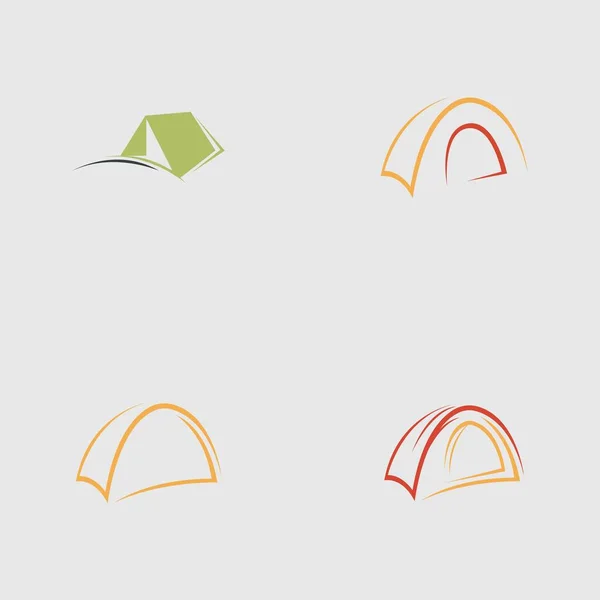 Set Camping Logo Vector Illustration Design Template — ストックベクタ