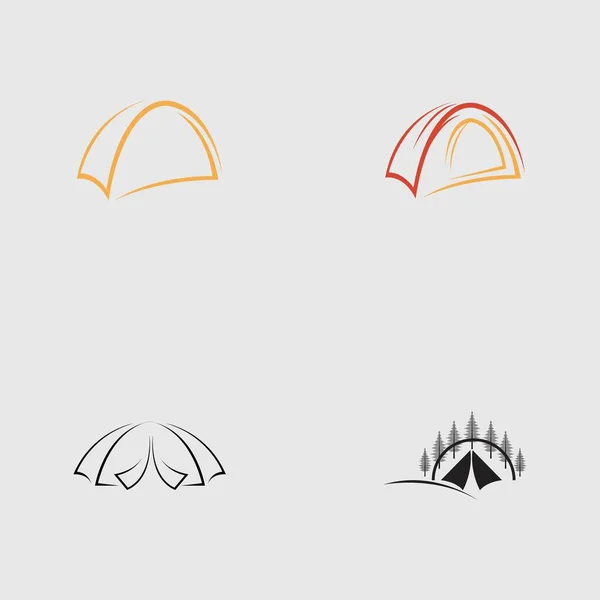 Set Camping Logo Vector Illustration Design Template — Vettoriale Stock