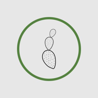 Kaktüs logo tasarım vektörü İllüstrasyonları