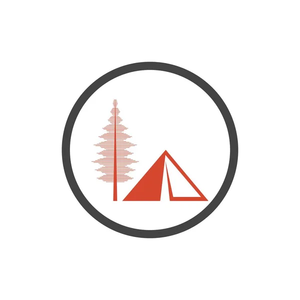 Camping Logo Vector Illustration Design Template — Vector de stock