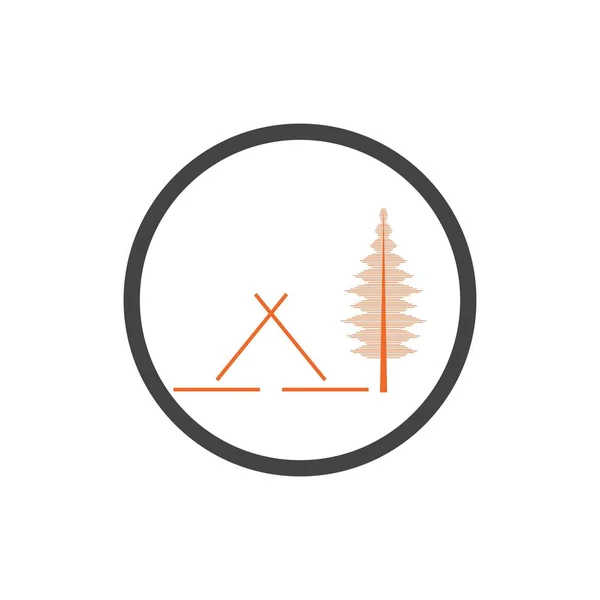 Camping Logo Vector Illustration Design Template — Vector de stock