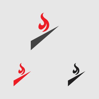Mum ışığı simgesi logo tasarım şablonunu ayarla