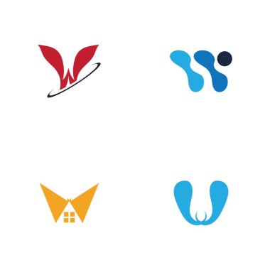Letter W Business corporate abstract unity vector logo design template