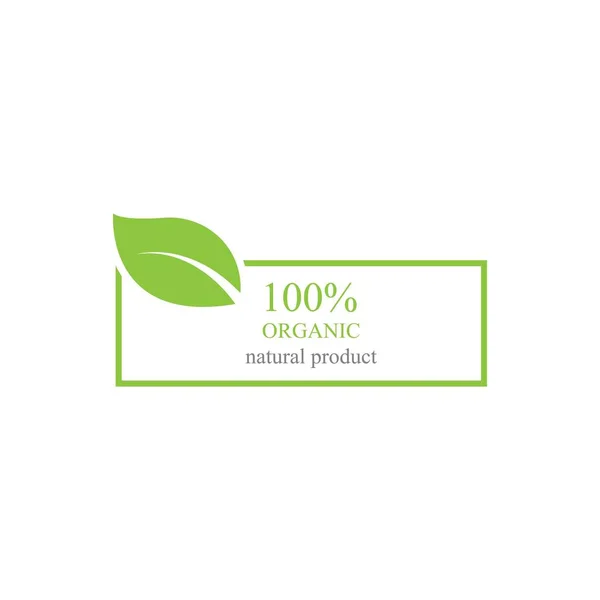 100 Organic Logo Illustration Design Template — Stockvector