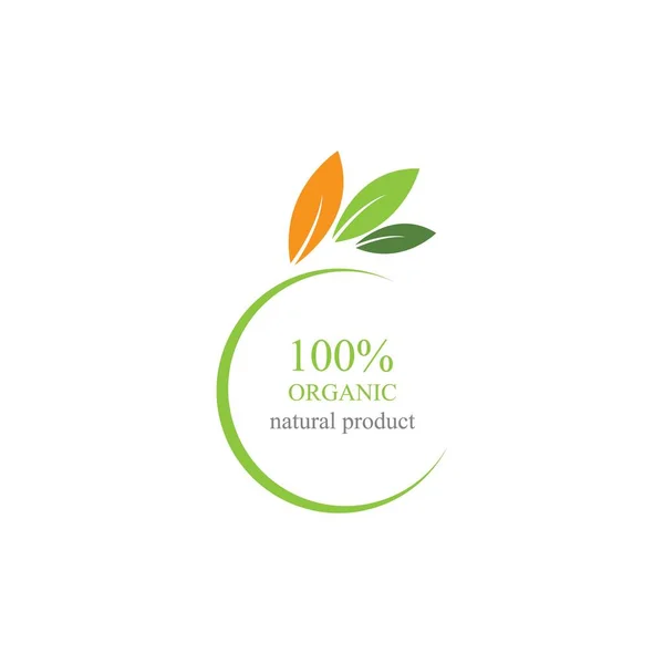 100 Organic Logo Illustration Design Template — Stockvektor