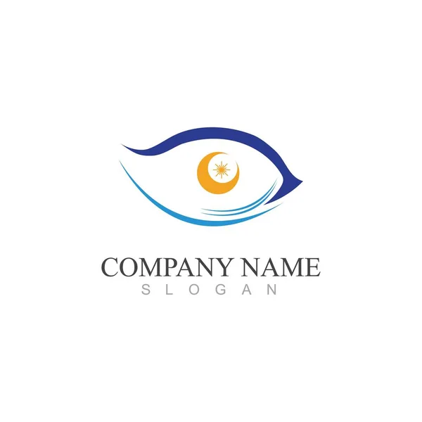 Branding Identity Corporate Eye Care Vector Logo Design — Stock Vector