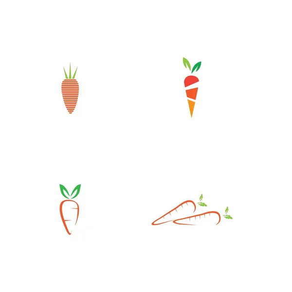 Illustration Vector Set Carrot Logo Design — Vettoriale Stock