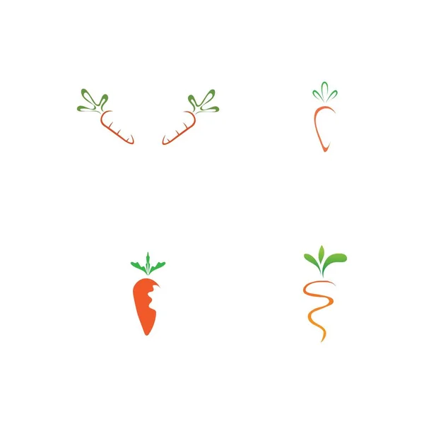 Illustration Vector Set Carrot Logo Design —  Vetores de Stock