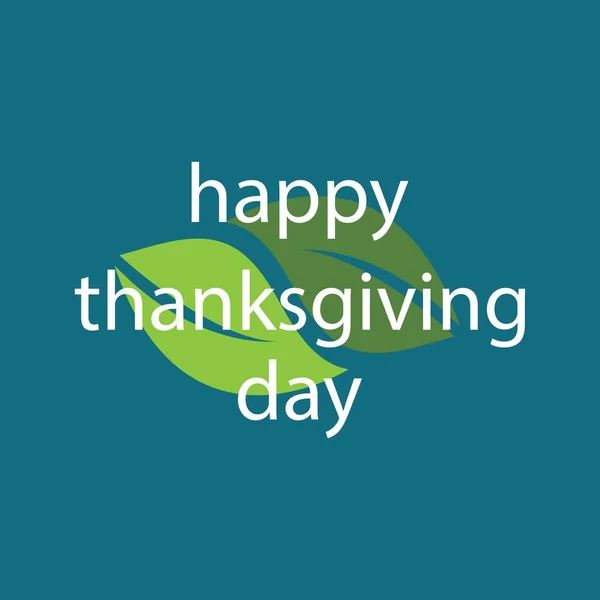 Happy Thanksgiving Day Logo Design Illustration Template — 图库矢量图片