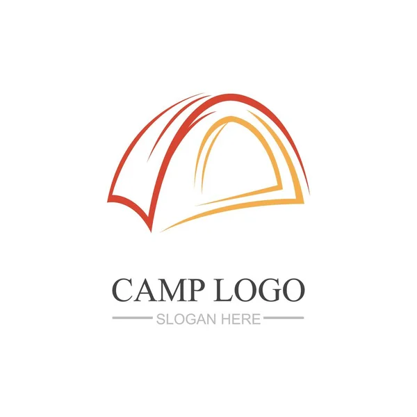 Camping Outdoor Adventure Retro Logo Emblem Cub Scouts — Image vectorielle